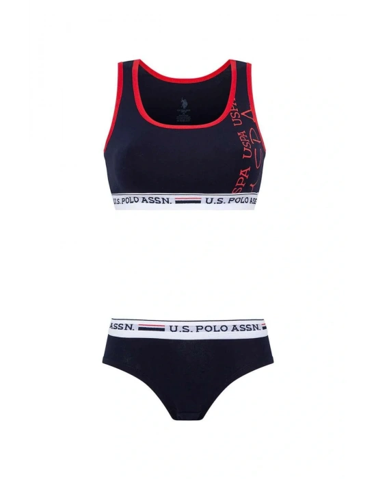 Kadın Lacivert Büstiyer Şort Takım