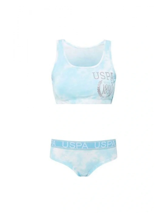 Kadın Lisanslı Mavi Büstiyer Şort Takım