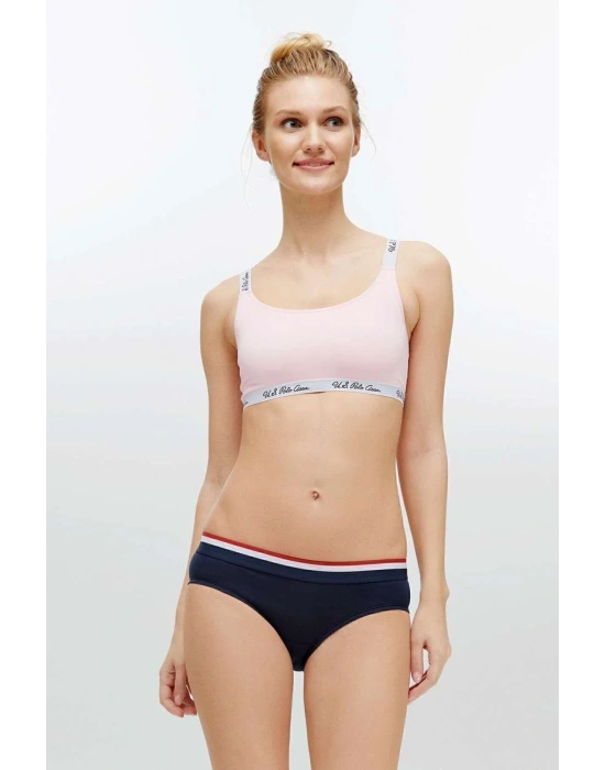 Kadın Pembe Çapraz Askılı Büstiyer 68001