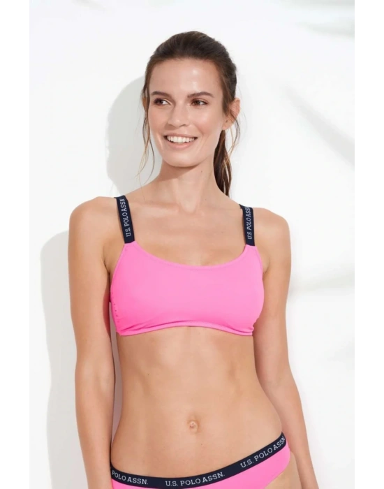 Kadın Pembe Ince Askılı Bikini Üst