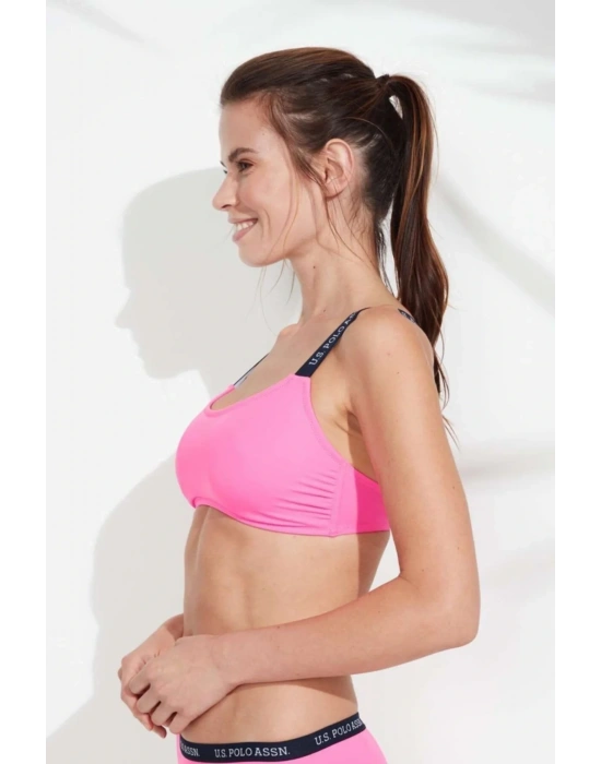 Kadın Pembe Ince Askılı Bikini Üst