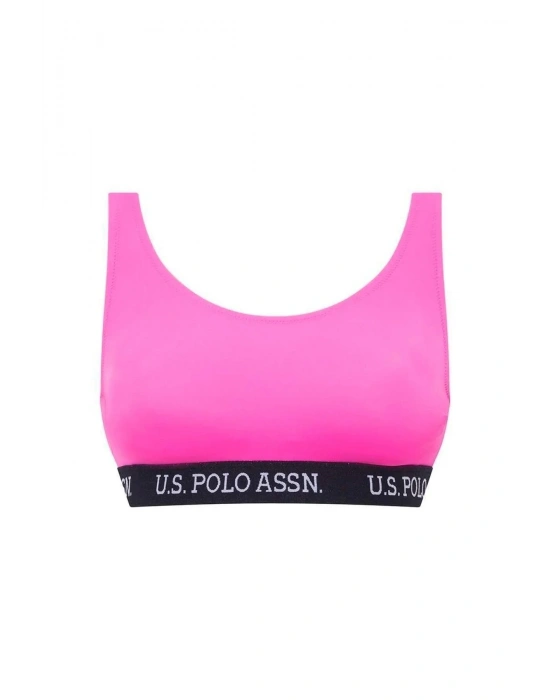 Kadın Pembe U Yaka Bralet Bikini Üstü