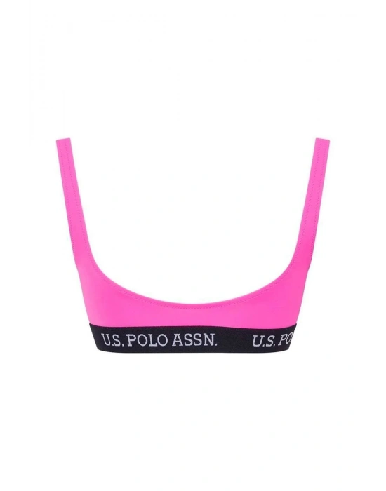 Kadın Pembe U Yaka Bralet Bikini Üstü