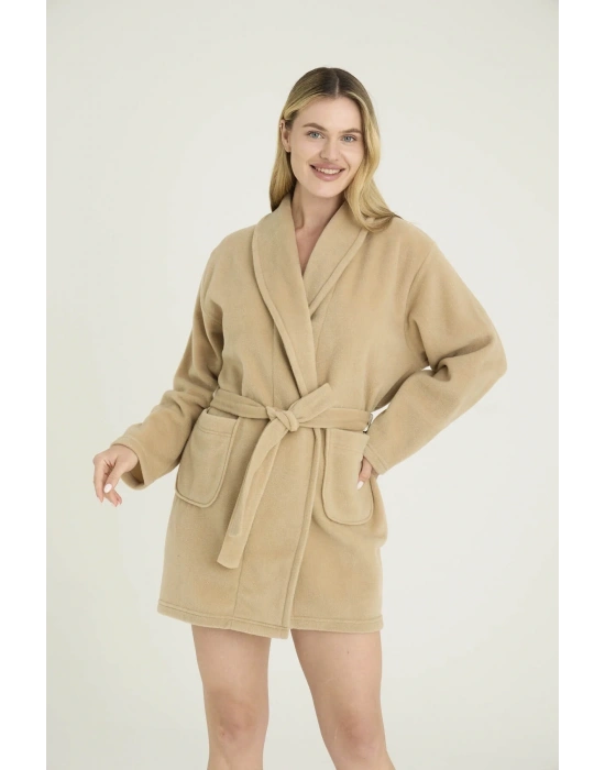 Kadın Sabahlık Düz Polyester Şık Tasarım