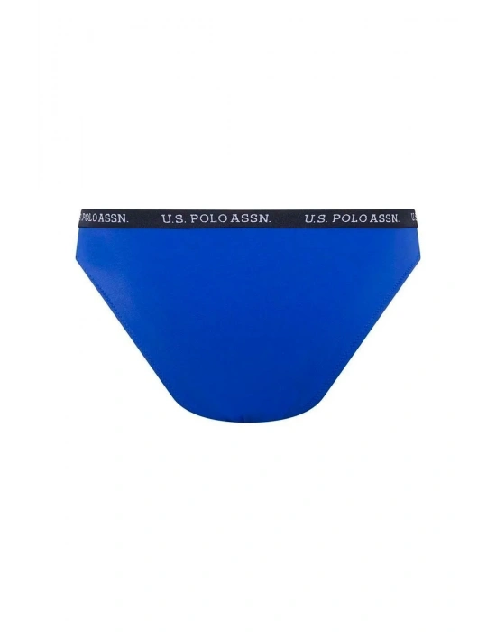 Kadın Saks Mavi Kalın Kenarlı Lastikli Bikini Alt