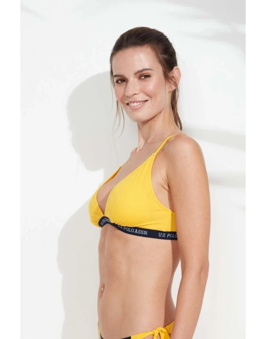 Kadın Sarı Geniş Üçgen Bikini Üst