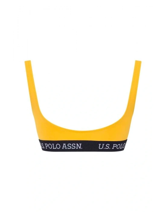Kadın Sarı U Yaka Bralet Bikini Üst