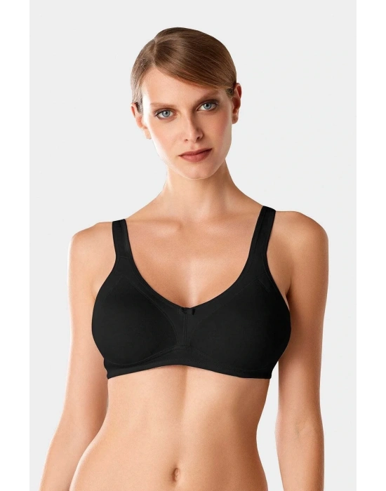 Kadın Siyah 7000 Pamuklu Toparlayıcı Minimizer Sütyen