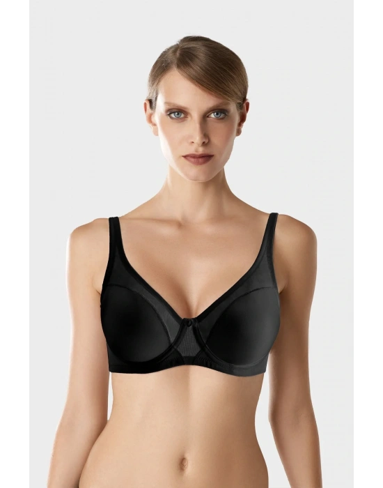 Kadın Siyah 7021 Balenli Toparlayıcı Minimizer Sütyen