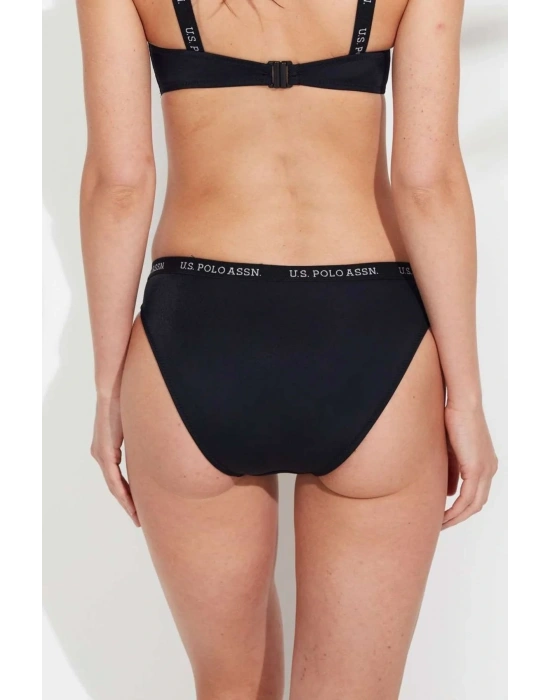 Kadın Siyah Kalın Kenarlı Lastikli Bikini Alt