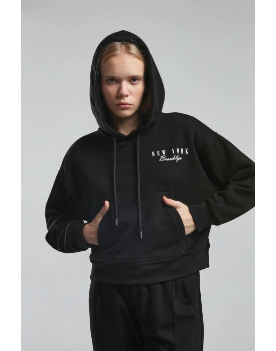 Kadın Siyah Sweatshirt