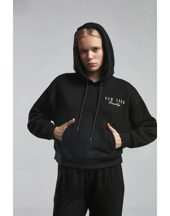Kadın Siyah Sweatshirt