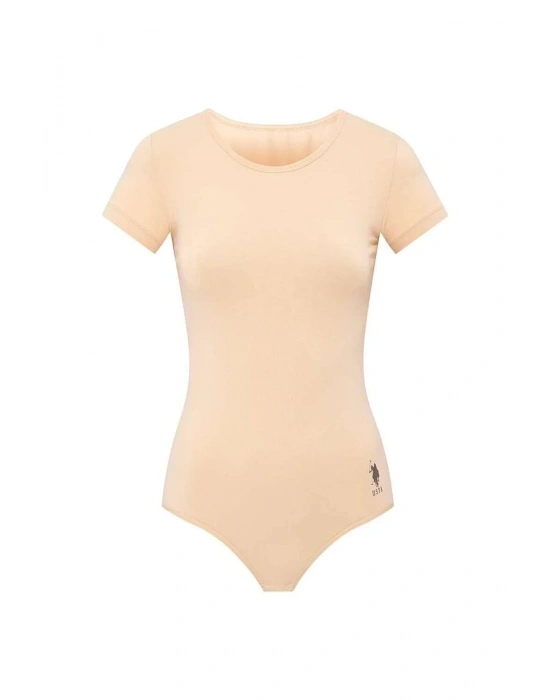 Kadın Ten Kısa Kollu Çıtçıtlı Body 66286