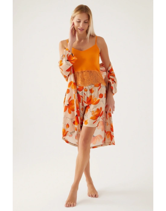 Kadın Turuncu 3lü Takım