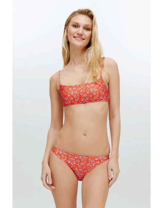 Kadın Turuncu Bikini Takım