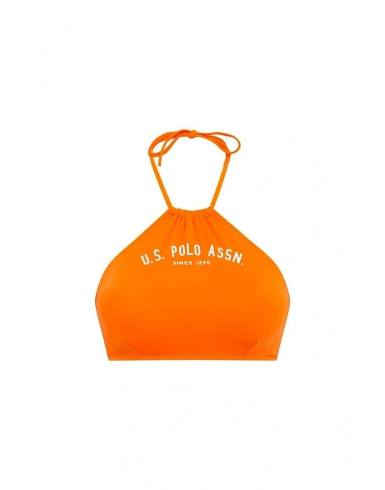 Kadın Turuncu Halter Bikini Üstü