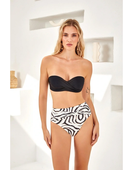 Kaplı Straplez Bikini Takım 4235