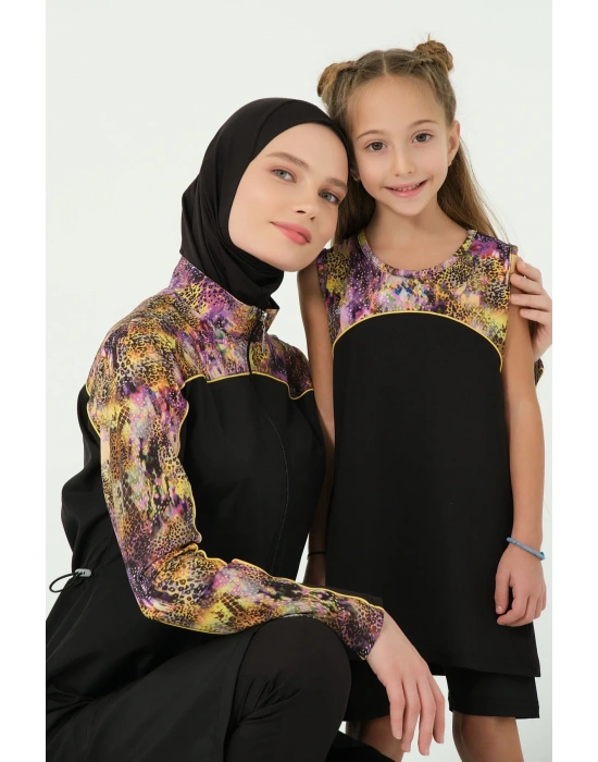 Kıl Biye Süslemeli Sıfır Kol Çocuk Mayo