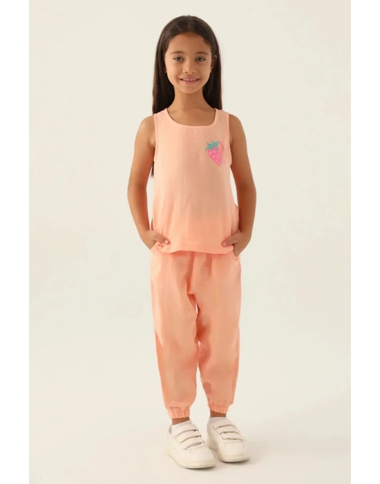 Kız Çocuk İkili Takım - Somon