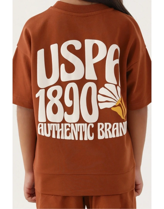 Kız Çocuk Kahverengi Şort Takım