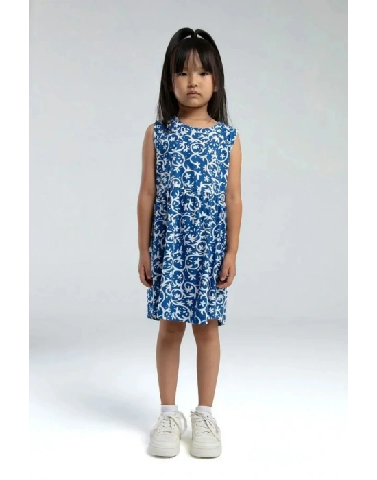 Kız Çocuk Mavi Elbise