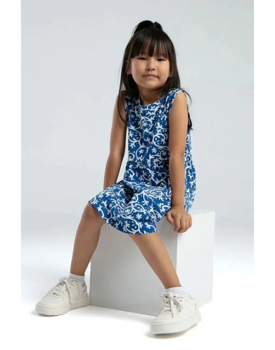 Kız Çocuk Mavi Elbise