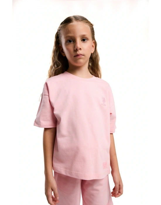 Kız Çocuk Pembe Bermuda Takım