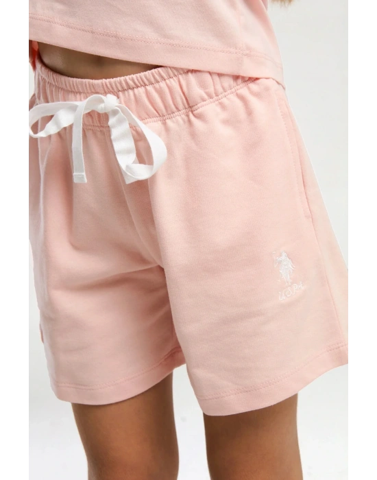 Kız Çocuk Pembe Şort Takım