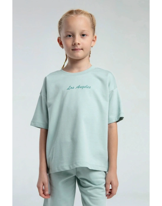 Kız Çocuk Yeşil Bermuda Takım