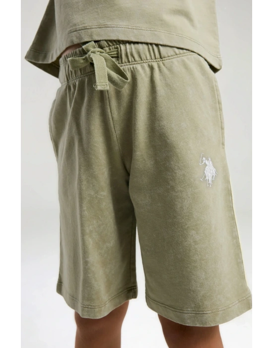 Kız Çocuk Yeşil Bermuda Takım