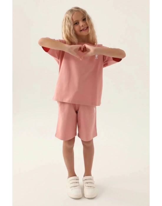 Kız Garson Bermuda Takım - Kavun