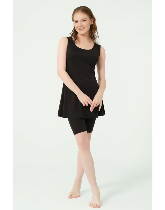 Klasik Sıfır Kol Yarı Kapalı Mayo