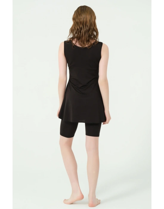 Klasik Sıfır Kol Yarı Kapalı Mayo