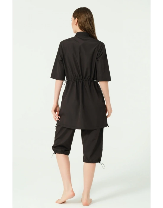 Klasik Yarım Kol Yarı Kapalı Mayo