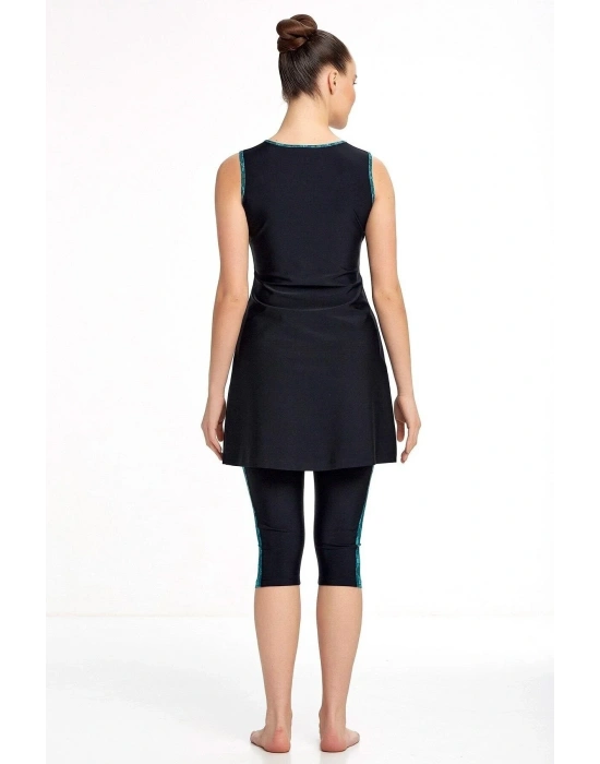 Kolsuz Taytlı  Mayo Siyah