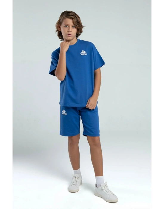 Kopya - Erkek Çocuk Mavi Bermuda Takım