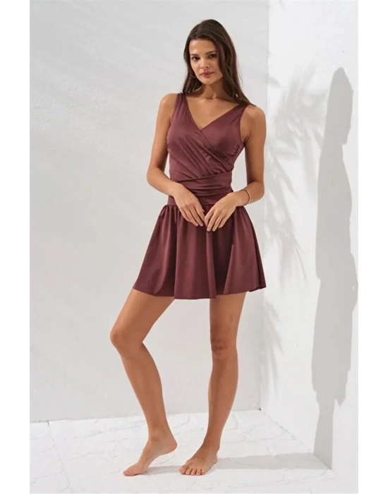 Lena Kruvaze Formlu Şortlu Elbise Mayo Dlx-231130