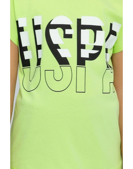 Lime Yeşili Kız Çocuk Şort Takım