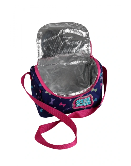 Lugmo 3 Lü İlkokul Çanta Seti Kız Çocuk Çantası Astarlı Love Sue Mor-Pembe