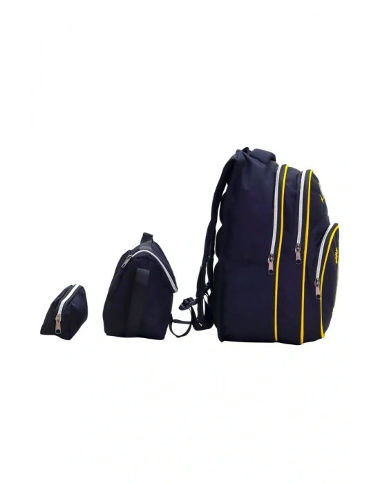 Lugmo 3 Lü Ortaokul Çanta Seti İlkokul Çantası Komple Astarlı Batman