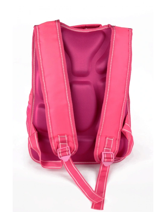 Lugmo Ortaokul İlkokul Çantası ve Beslenme Çantası 3 Cepli Pedli Elsa Pembe