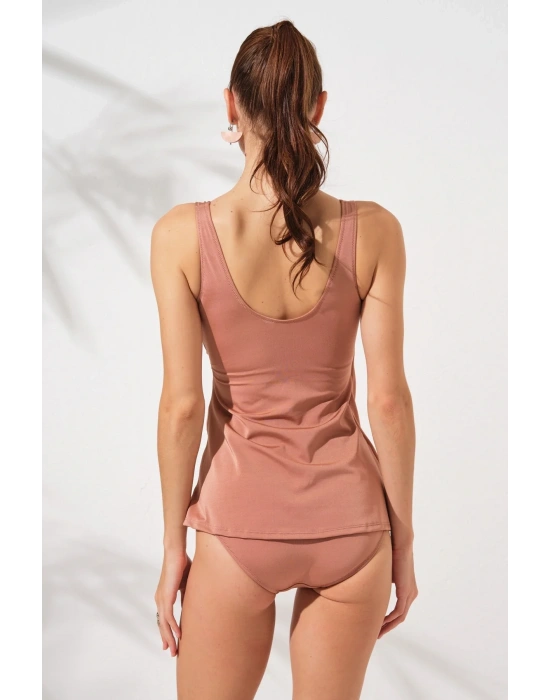 Mara Kruvaze Formlu Tankini Takım Bronz 231501