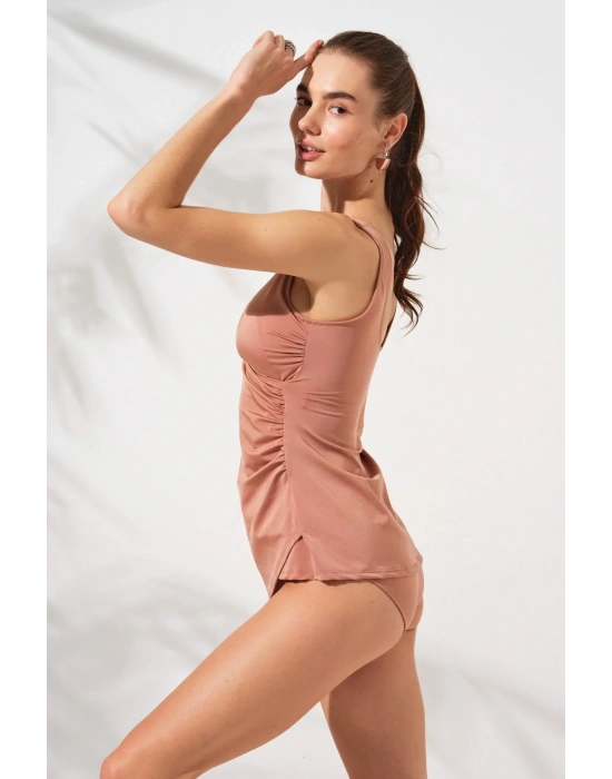 Mara Kruvaze Formlu Tankini Takım Bronz 231501