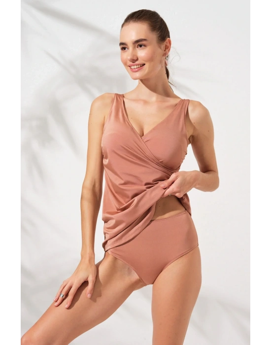 Mara Kruvaze Formlu Tankini Takım Bronz 231501