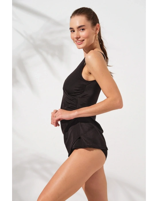 Mara Kruvaze Formlu Tankini Takım Siyah 231501