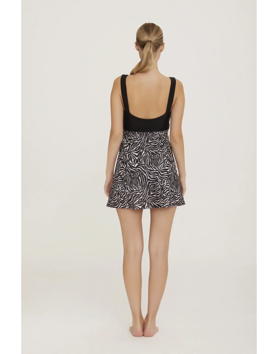 Mayo Sıfır Kol Elbise Mayo Yarı Kapalı