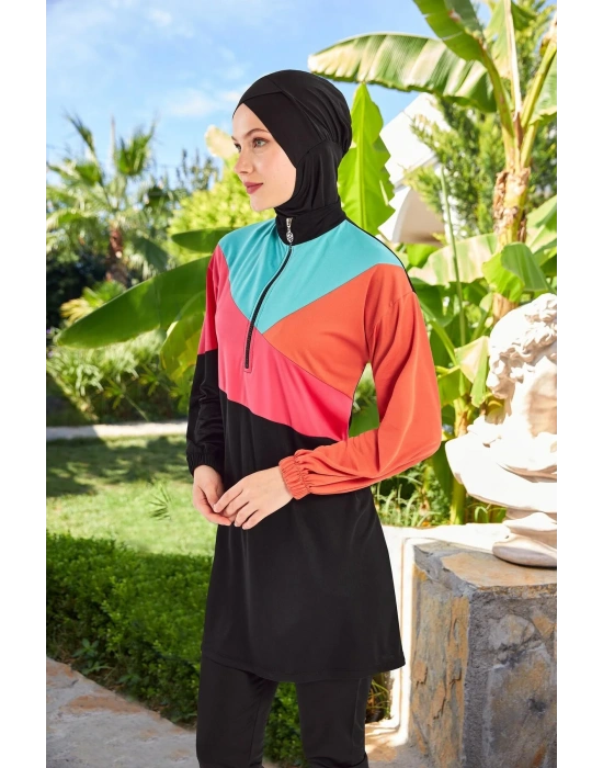 Mdb 3127 Perla Uzun Kollu Tesettür Mayo