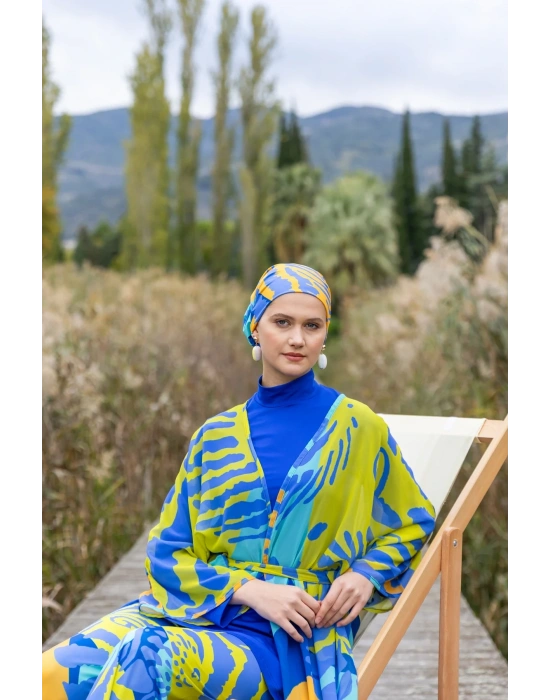 Meriva Desenli Tesettür Mayo