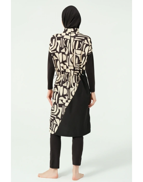 Modern Desenli Rahat Tesettür Mayo