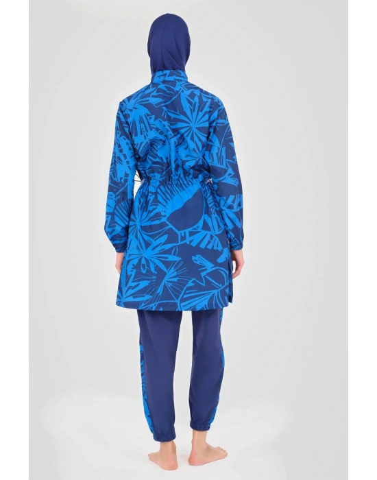 Neon Biye Detaylı Spor Tesettür Mayo